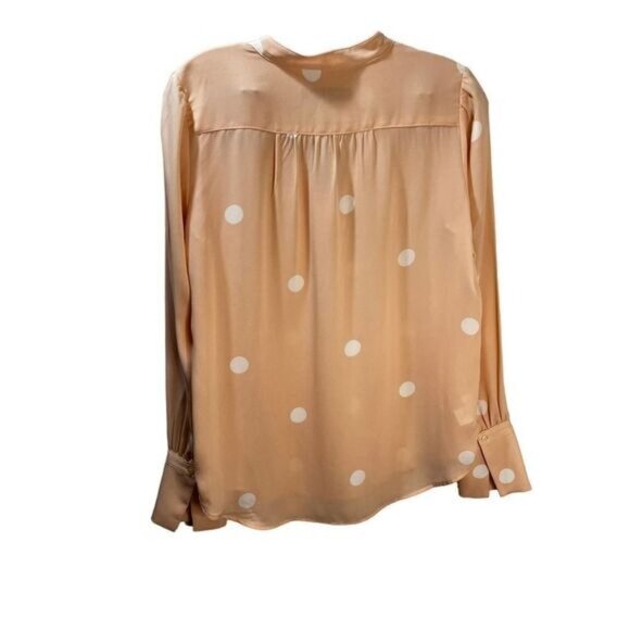 LOFT Dotted‎ Split Neck Blouse Size XS NWOT - Picture 3 of 7